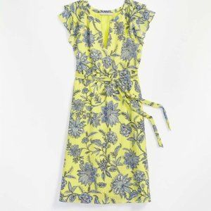 Perfect for Spring! Yellow Floral Midi Dress